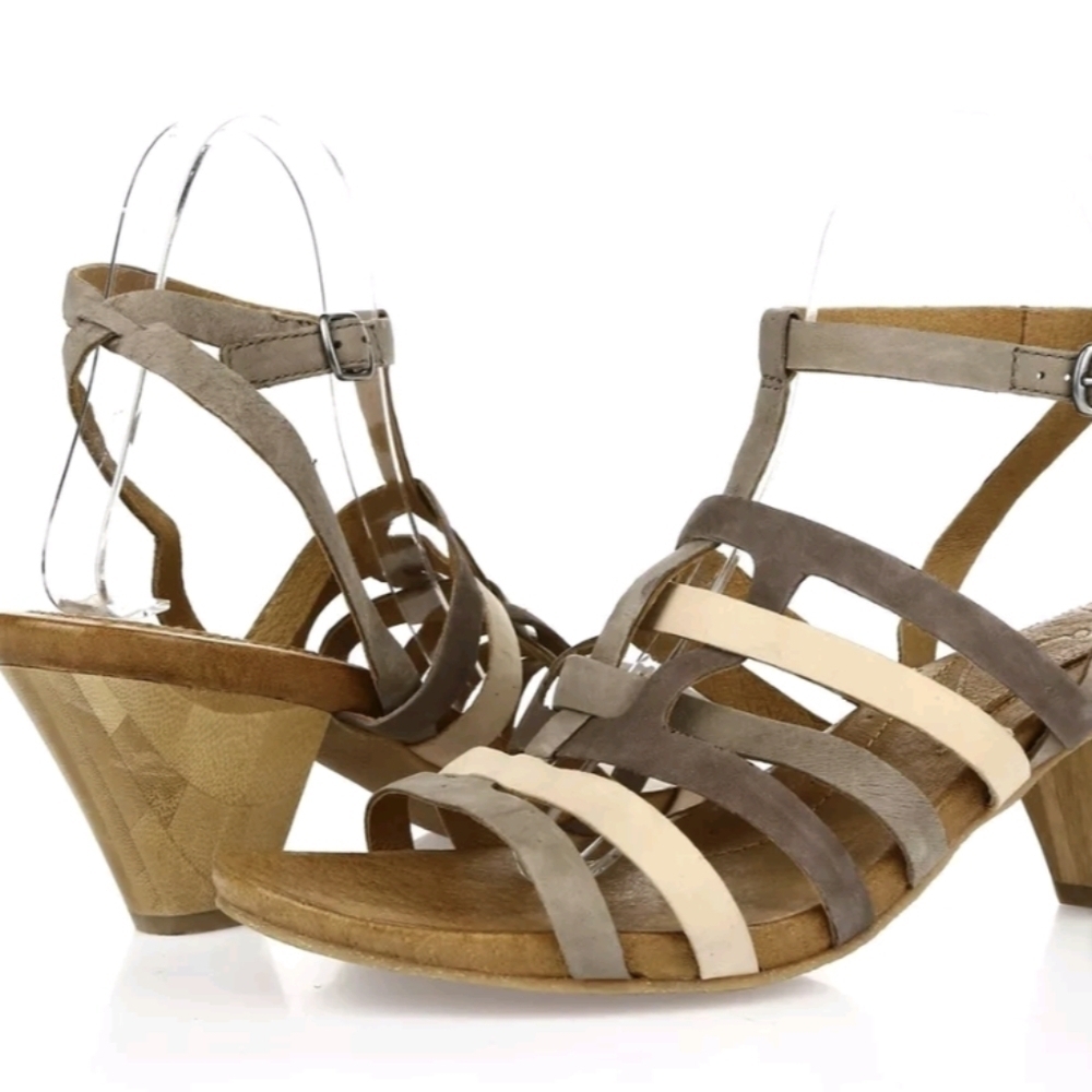 Naya Tatiana Leather Boho Straps Multicolor Sandals size 10W